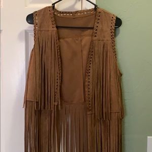 Suede Fringe Vest